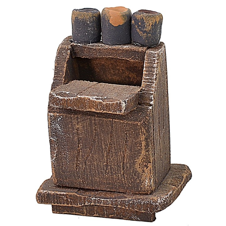 Mueble de madera para lustrabotas cm 4x3x5,5 h