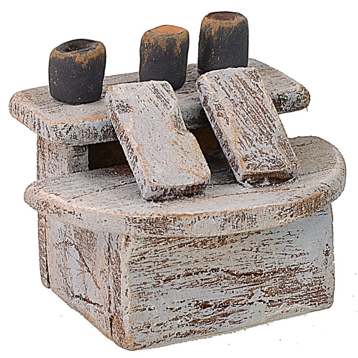 Armario de madera para lustrar zapatos cm 5,5x4,5x4,5 h
