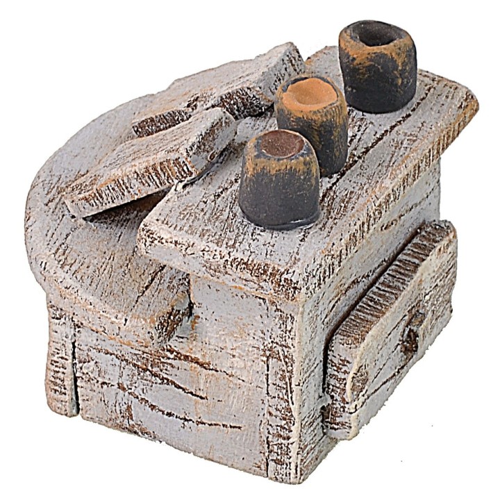 Armario de madera para lustrar zapatos cm 5,5x4,5x4,5 h