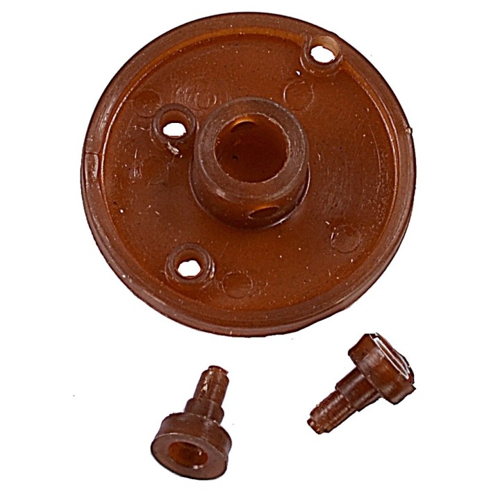Polea ø 3,5 cm con perno, agujero de 7 mm para motorreductor de