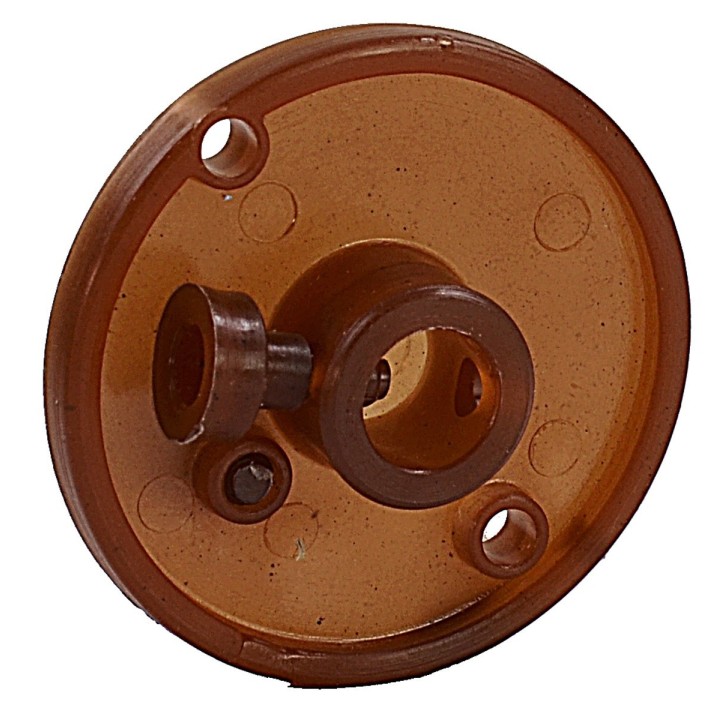 Puleggia ø 3,5 cm con perno, foro 7 mm per motoriduttore 4w