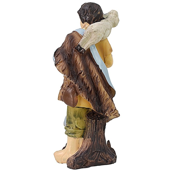 Child with lamb in resin series 9 cm