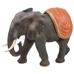 Elefante con mantella in resina cm 46x22x33 h