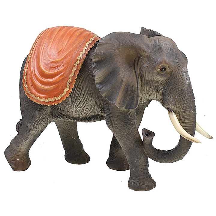 Elefante con mantella in resina cm 46x22x33 h