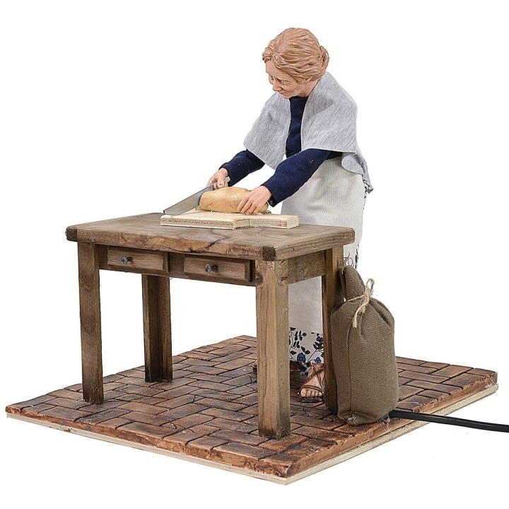 Popular woman slicing bread on the go 30 cm