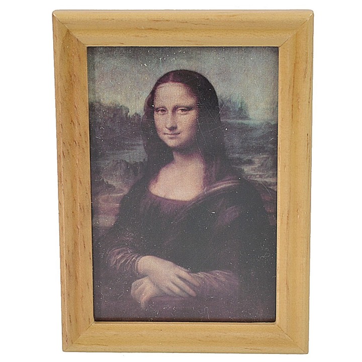 Cuadro con Mona Lisa 5,2x7,2 cm