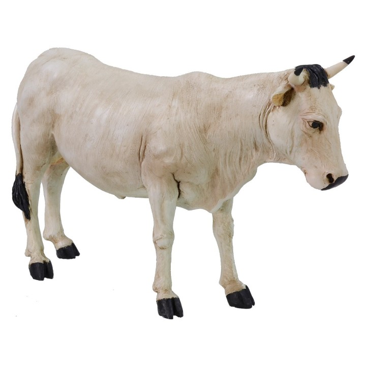 White ox in resin for statues of 30 cm Pigini
