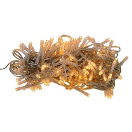 Cadena de 180 luces LED blanco cálido con efectos de luz para