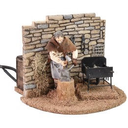 Blacksmith in motion 12 cm Landi Moranduzzo with embers effect