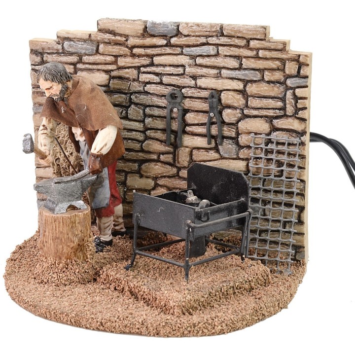 Blacksmith in motion 12 cm Landi Moranduzzo with embers effect