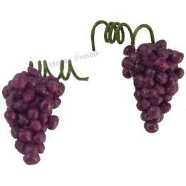Set 2 grappoli d'uva nera -Accessori presepe