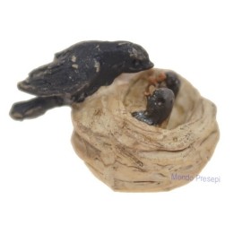 Rondine e uccellini nel nido 1,5 cm