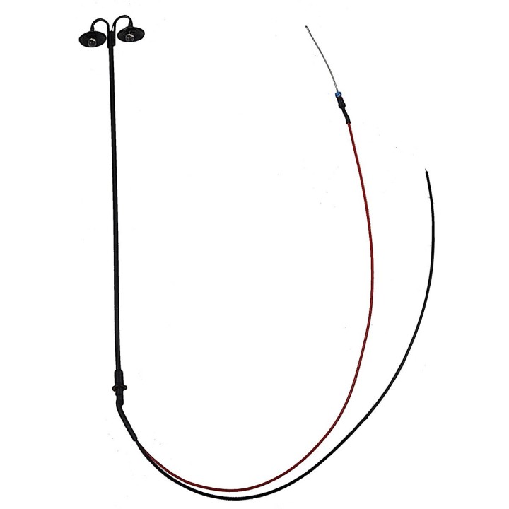 Lampione in metallo 14 cm con led 12V luce calda