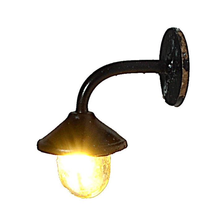 Lampione micro da parete in metallo 0,8 cm con led 12V luce