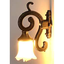 Metal wall lantern 1,3 cm with 12V warm light led