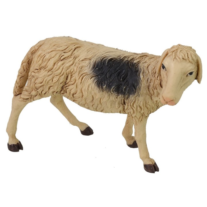 Spotted sheep with turned head for 30 cm statues