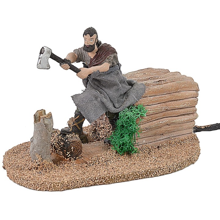 Leñador en movimiento 10 cm Oliver cm 12,5x17,5x11 h