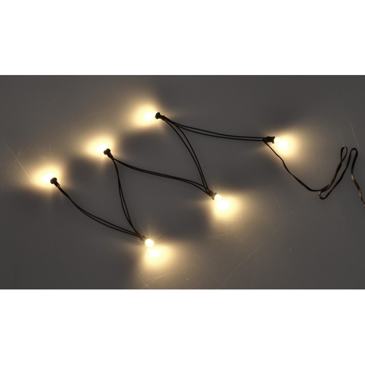 Catena 5 led a luce bianca calda Ø 5 mm 3,5 V. 