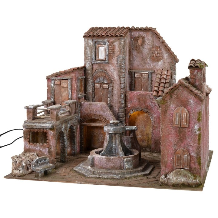 Illuminated square with functioning fountain 60x50x45 for 10cm