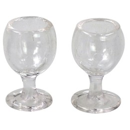 Juego de 2 copas de vidrio ø 1 cm