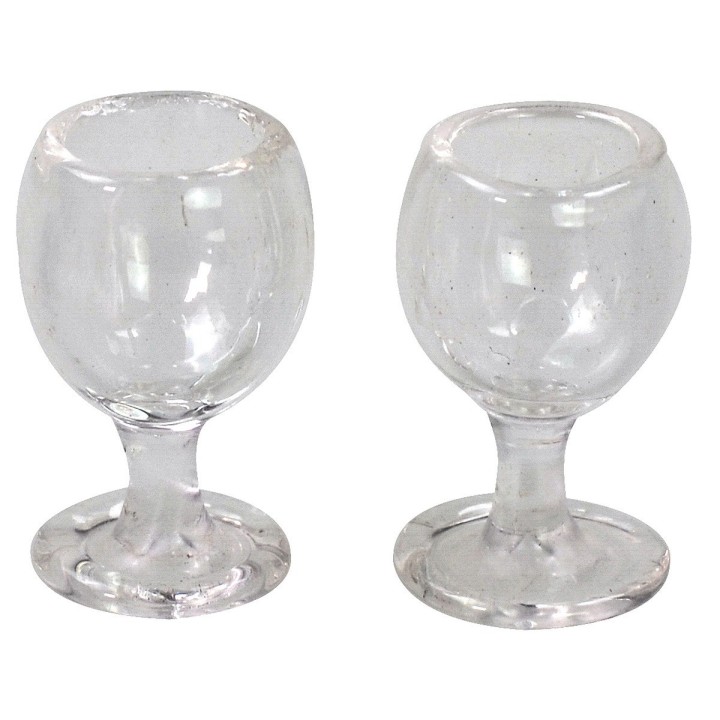 Set 2 calici in vetro ø 1 cm