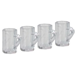 Set 4 boccali in vetro ø 1 cm