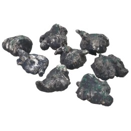 Coloca 8 piedras pequeñas de varios tamaños.