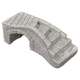 Escalera de yeso con puente de 14x6x4,5 cm h