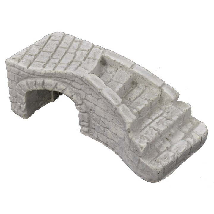 Plaster staircase with bridge cm 14x6x4,5 h