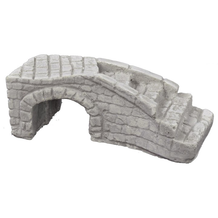 Plaster staircase with bridge cm 14x6x4,5 h