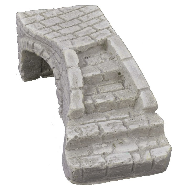 Plaster staircase with bridge cm 14x6x4,5 h
