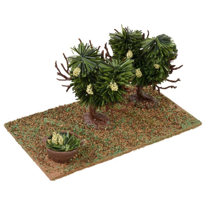 Vigneto con uva bianca cm 15,5x9x8 h