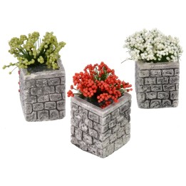 Vaso di fiori in colori assortiti cm 2,5x2,5x5 h.