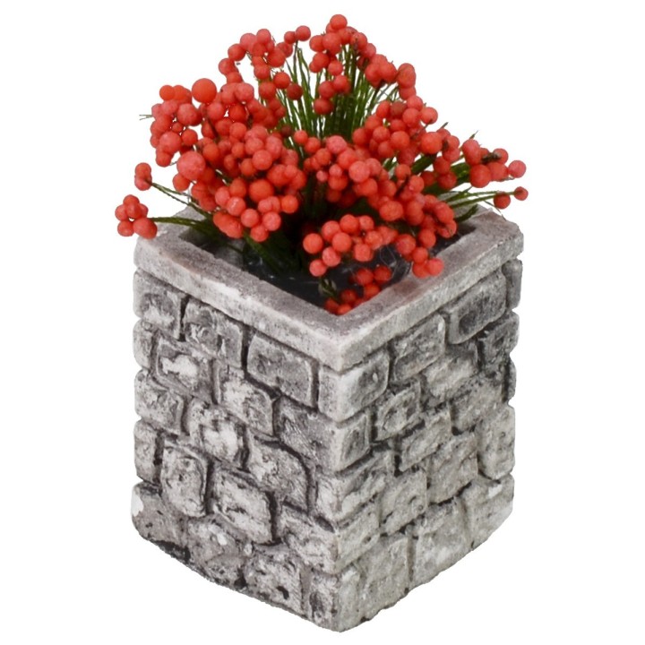 Vase of flowers in assorted colors cm 2,5x2,5x5 h.