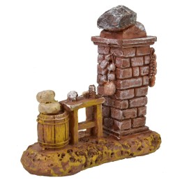 Scenography for the butcher's banquet in resin cm 9x4x9 h