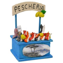 Banchetto pescivendolo con insegna cm 6x6x9 h