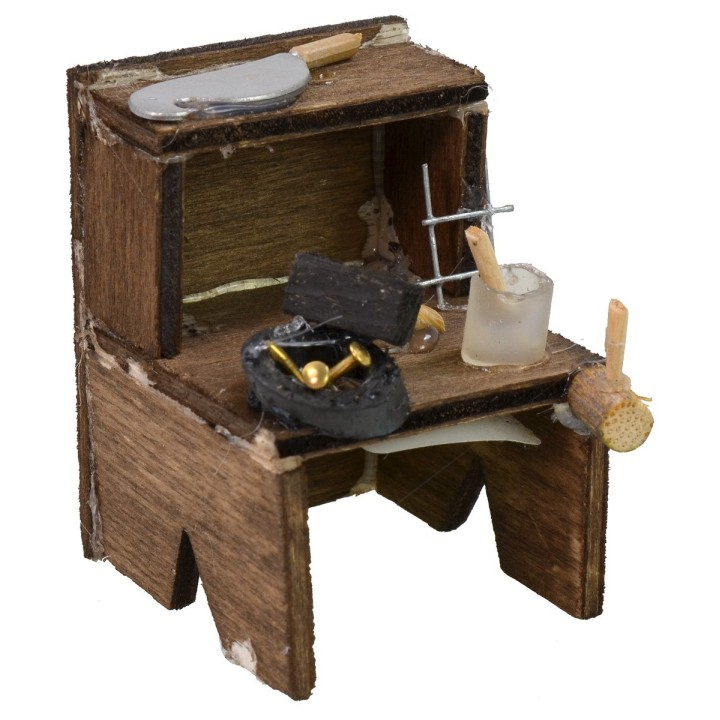 Banco da lavoro del falegname cm 4x4x5,5 h per statue da 6 h cm