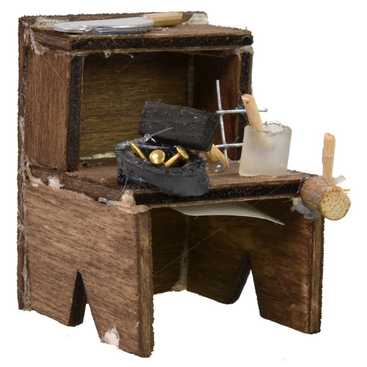 Banco da lavoro del falegname cm 4x4x5,5 h per statue da 6 h cm