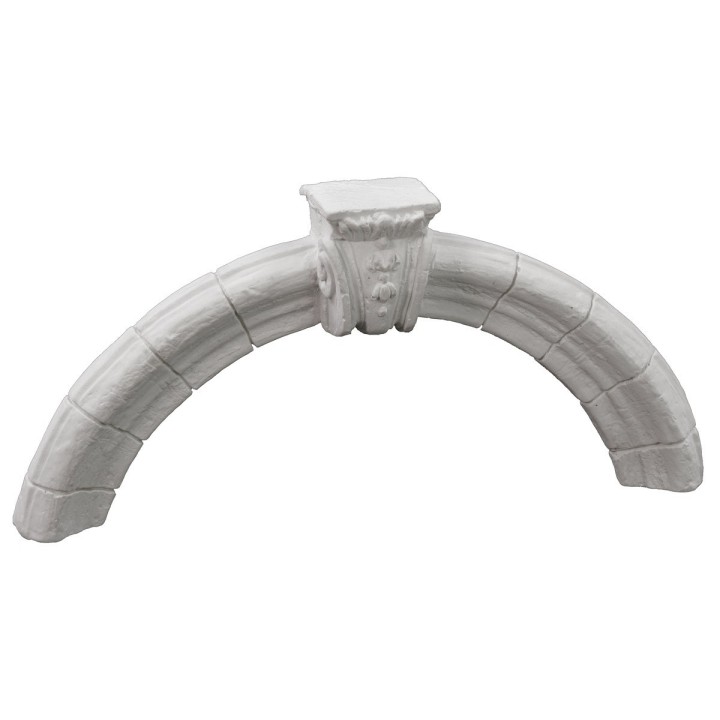 Arco con capitello e stemma in bassorilievo cm 25x2x11,5 h