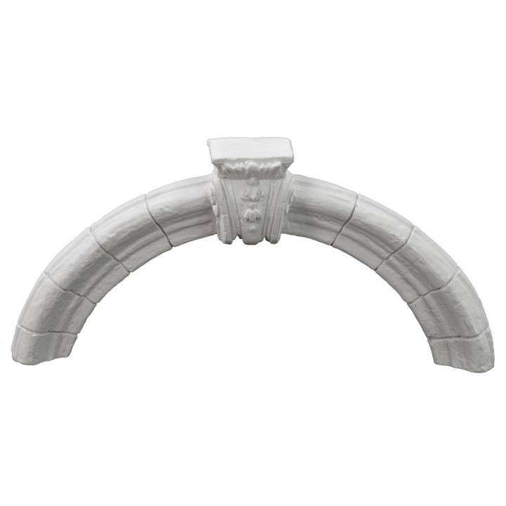 Arco con capitello e stemma in bassorilievo cm 25x2x11,5 h