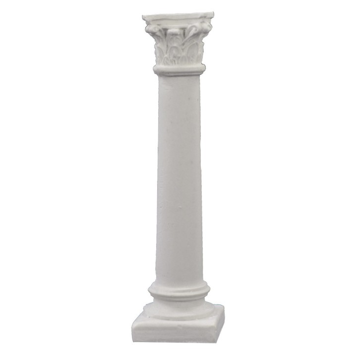 Columna lisa con capitel corintio cm 6,5 h