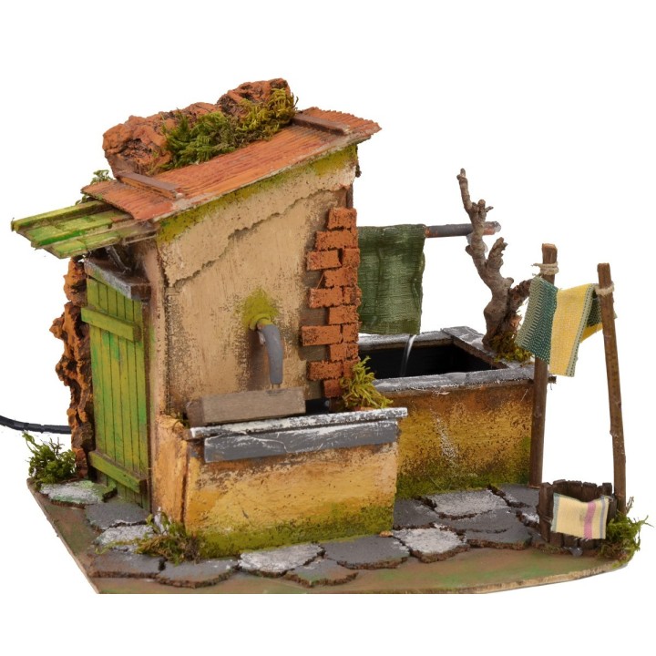 House with dripping drying rack and working fountain cm