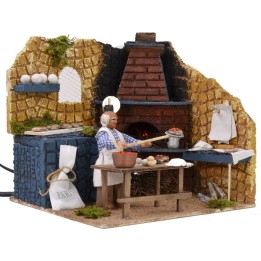 Pizza chef 10 cm in motion with working oven cm 20x18x19.5 h