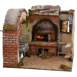 Cocina con horno de leña funcional cm 23x21x19 h