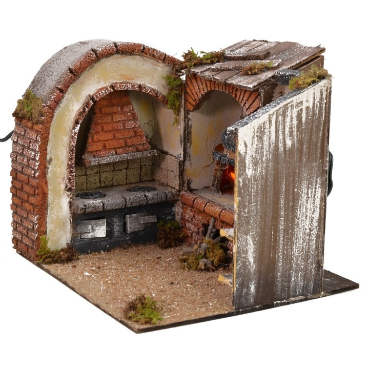 Cucina con forno a legna funzionante cm 23x21x19 h