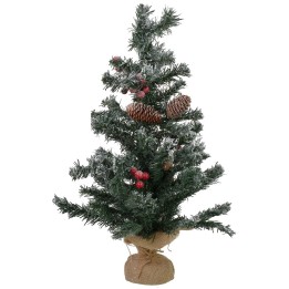 Albero di Natale innevato e decorato cm 60 h
