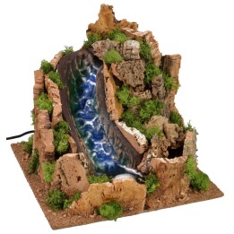 Working waterfall among the rocks cm 29x29x27h.
