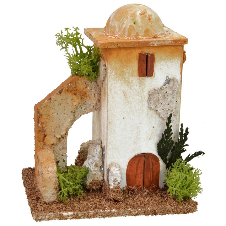 Pair with two floors with side arch 11x8x13h cm for 3-3.5cm