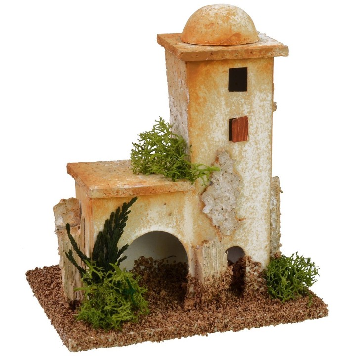 Coppia a due piani con arco laterale cm 11x8x13 h per statue