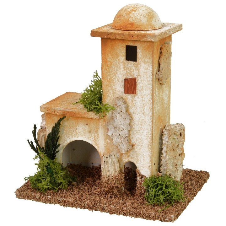 Coppia a due piani con arco laterale cm 11x8x13 h per statue